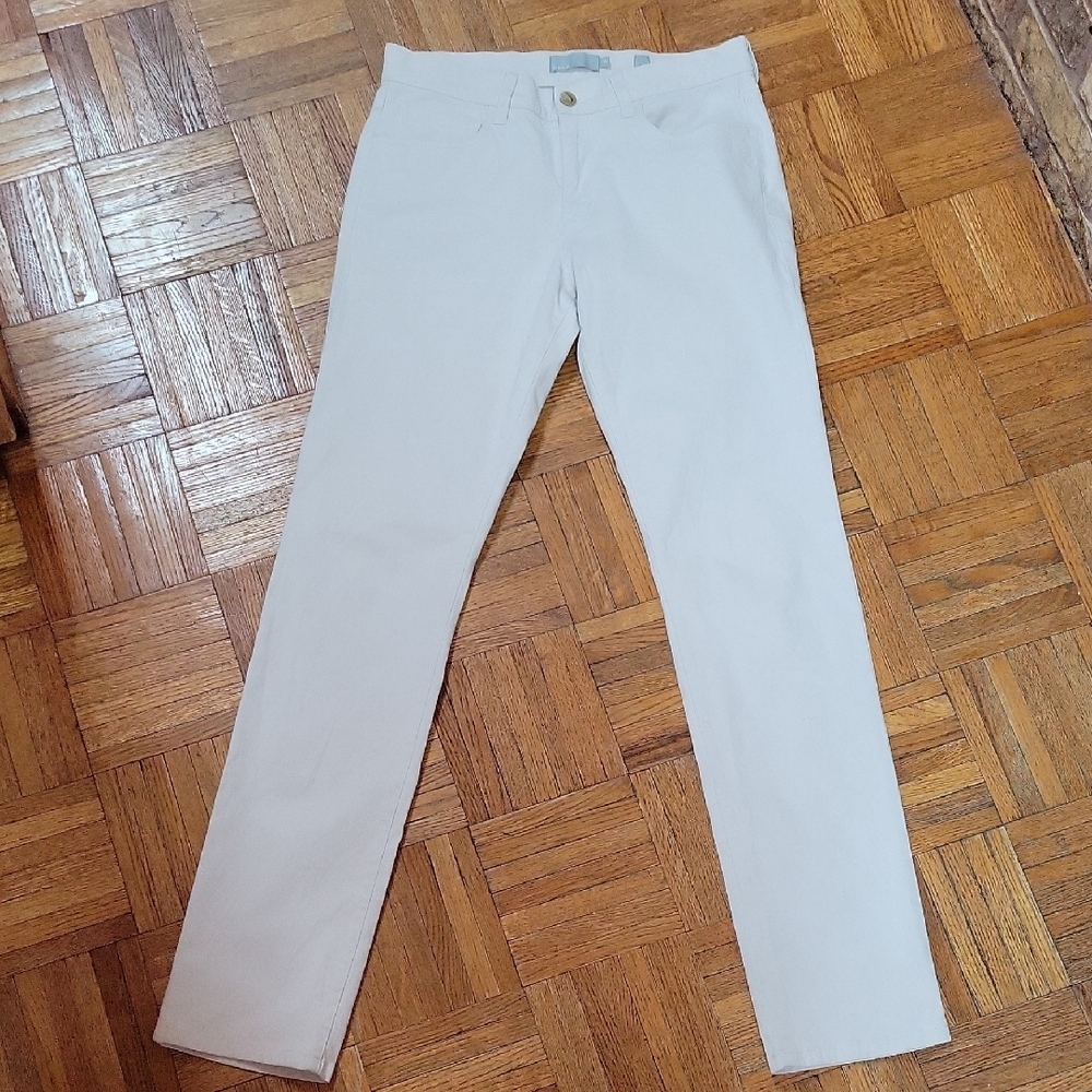 Vince Italian Straight Leg Light Gray Pants Size 29 Cotton Stretch